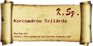 Korcsmáros Szilárda névjegykártya